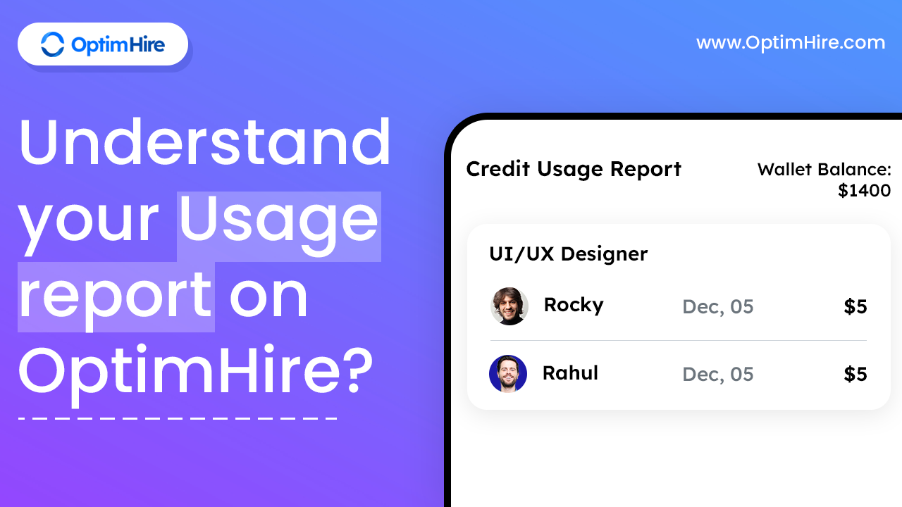 How To Navigate the Credit Usage Report At OptimHire
